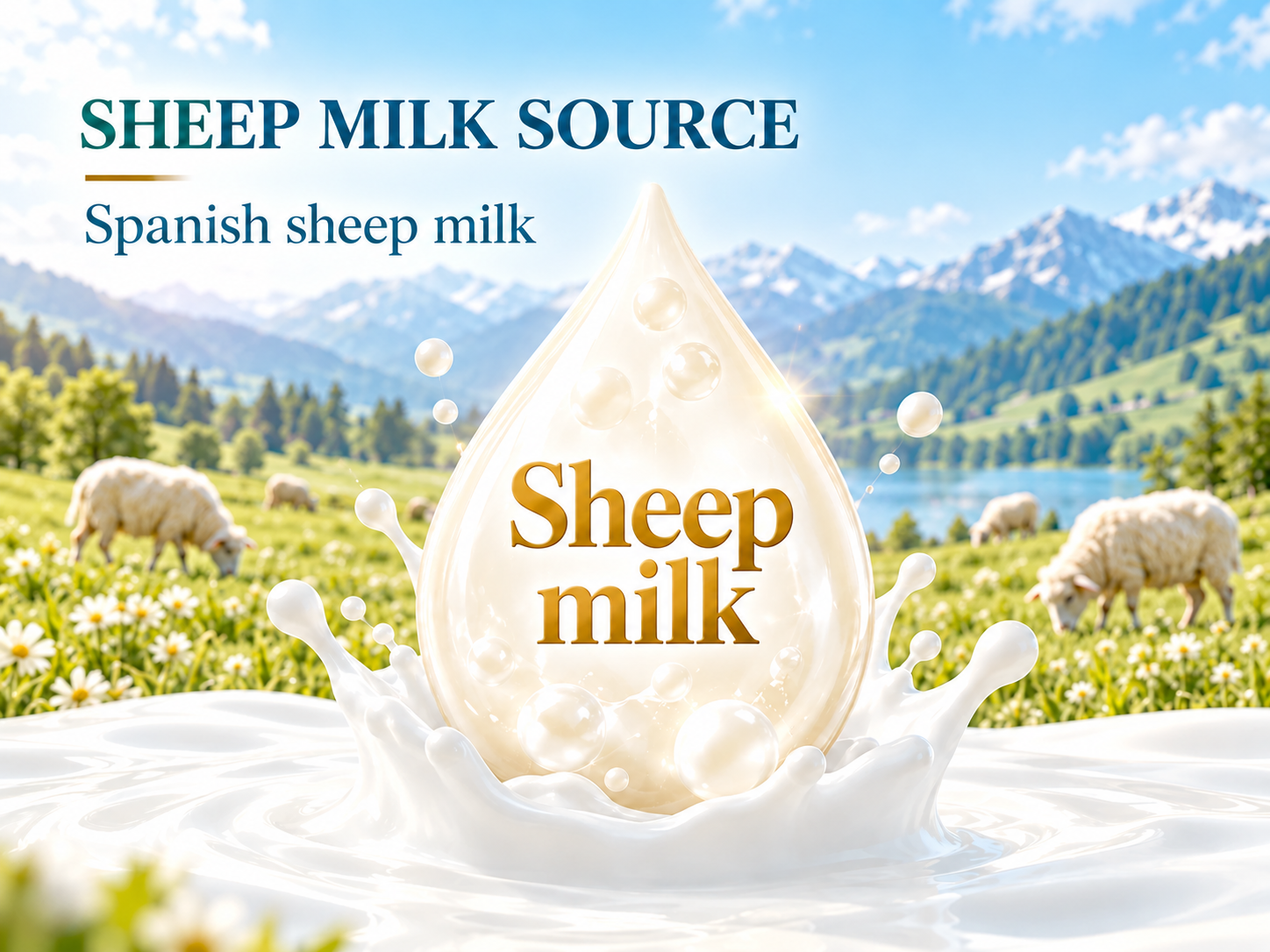 Spanish sheep milk source illustration
